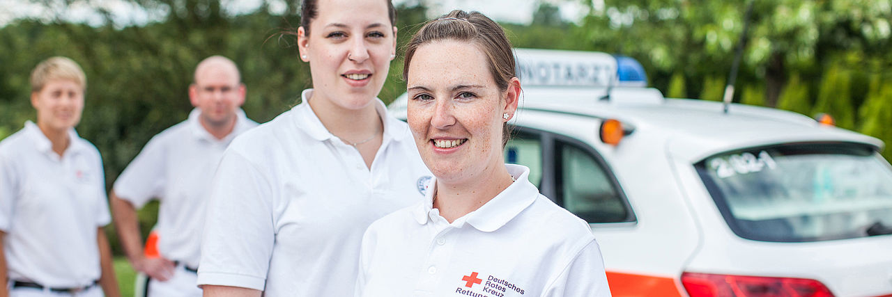 Der Rettungsdienst des DRK. Mitarbeiterinnen des DRK Rettungsdienstes.